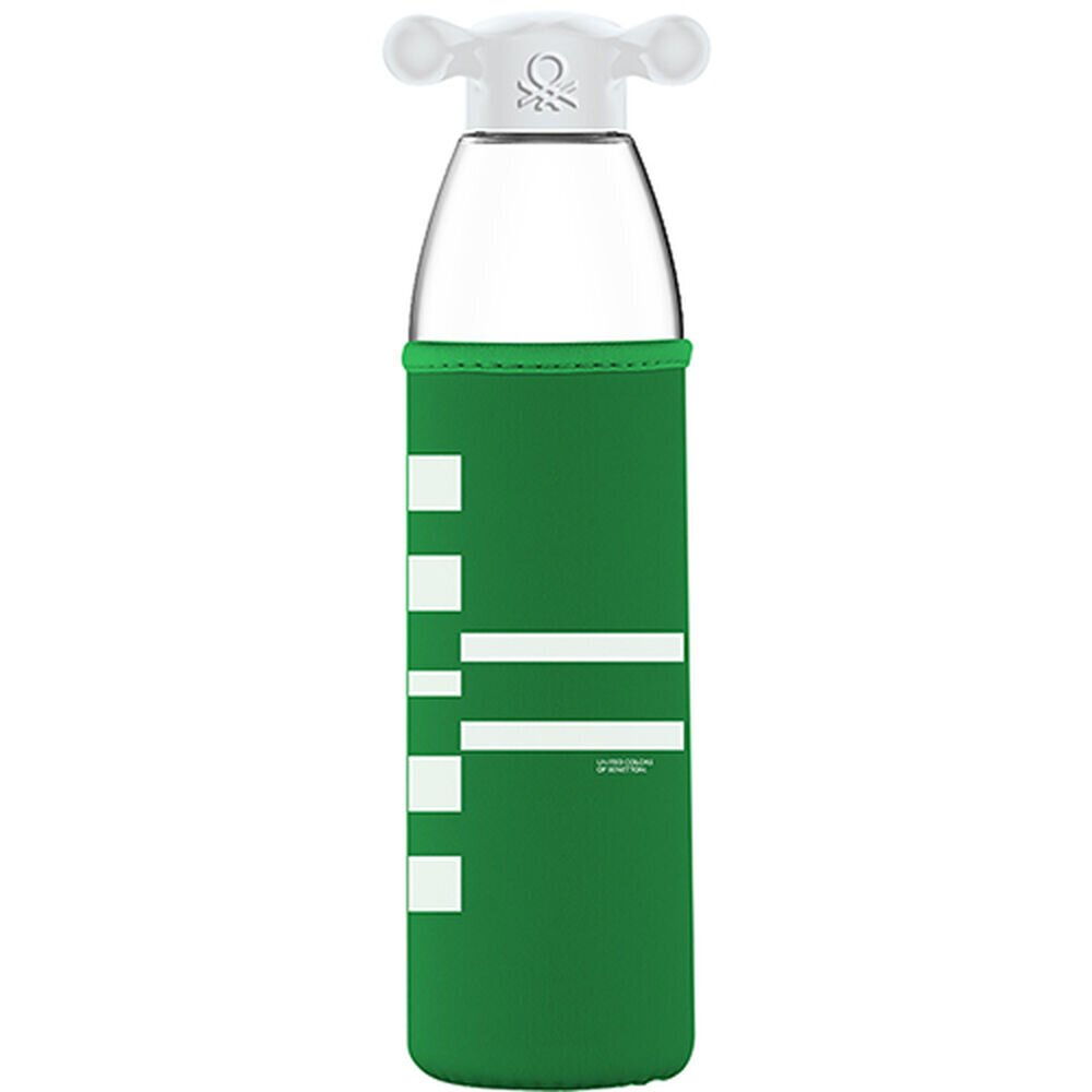 Vandens butelis Benetton Borosilikatinis stiklas (550 ml): Spalva - Raudona kaina ir informacija | Gertuvės | pigu.lt