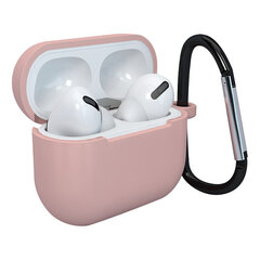 Мягкий силиконовый чехол для наушников Apple AirPods 3 + клип-крючок розовый, чехол D цена и информация | Аксессуары для наушников | pigu.lt