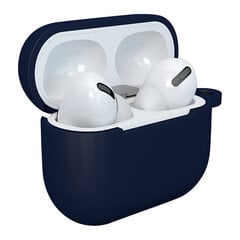 Мягкий силиконовый чехол для наушников Apple AirPods 3 + клипса-крючок темно-синий, чехол D цена и информация | Аксессуары для наушников | pigu.lt