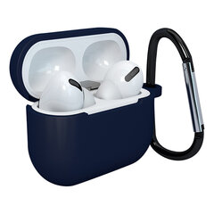 Мягкий силиконовый чехол для наушников Apple AirPods 3 + клипса-крючок темно-синий, чехол D цена и информация | Аксессуары для наушников | pigu.lt