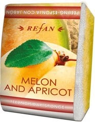 Šveičiamasis muilas-kempinėb"Melon and Apricot" REFAN kaina ir informacija | Muilai | pigu.lt