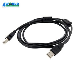 Кабель для принтера 4World 05351 USB 2.0 A-plug AM-BM 1.4 м цена и информация | Кабели и провода | pigu.lt