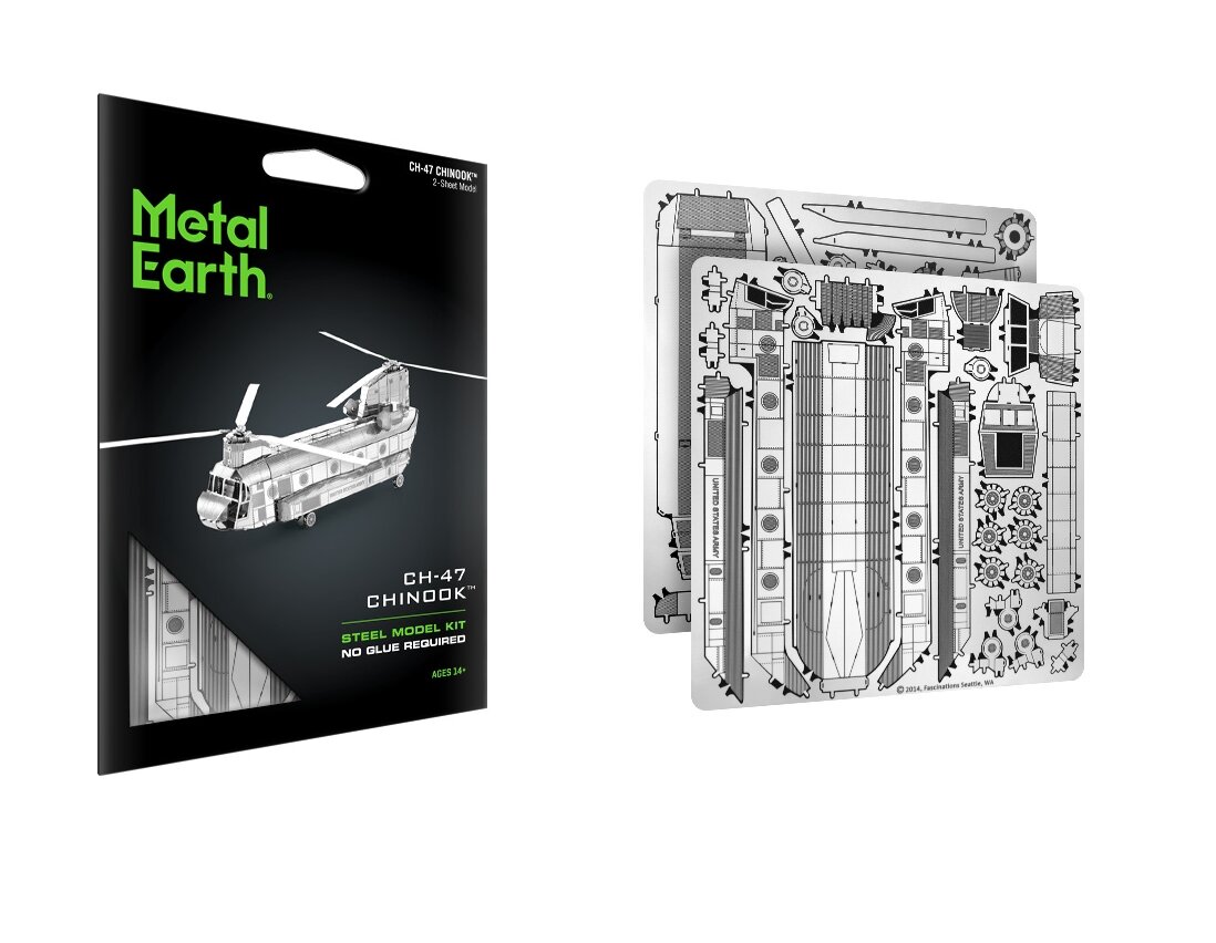 Metalinis 3D konstruktorius CH-47 Chinook kaina ir informacija | Konstruktoriai ir kaladėlės | pigu.lt