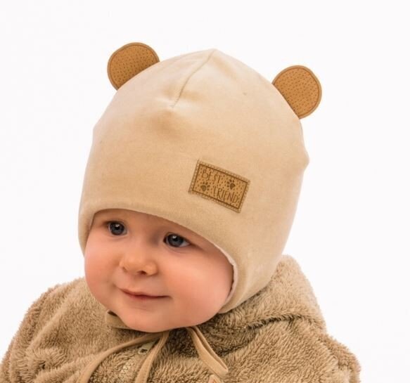 Žieminė kepurė vaikams Marika 35431 02, smėlio spalvos kaina ir informacija | Kepurės, pirštinės, šalikai mergaitėms | pigu.lt
