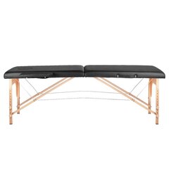 Складной массажный стол деревянный комфорт Activjo 2 сегмента черный цена и информация | Мебель для салонов красоты | pigu.lt