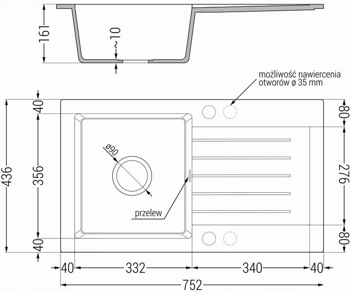 Granitinė virtuvinė plautuvė Mexen Pablo su maišytuvu ir sifonu, Black+Chrome kaina ir informacija | Virtuvinės plautuvės | pigu.lt