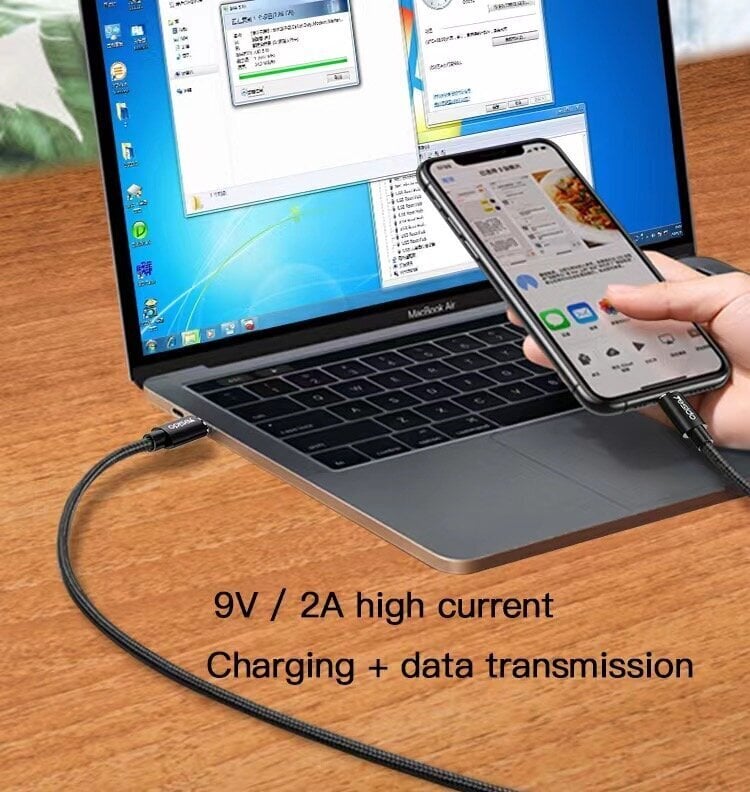 Yesido Fast charge USB C (Type c to Type C) 60 W, 1.2 m, mod. CA66 kaina ir informacija | Laidai telefonams | pigu.lt