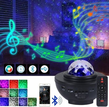 Светодиодный звездный проектор с функцией динамика Bluetooth цена и информация | Праздничные декорации | pigu.lt