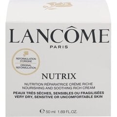 Крем для лица Lancome Nutrix Nourishing And Soothing Rich Cream цена и информация | Кремы для лица | pigu.lt