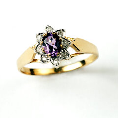 Золотое кольцо с бриллиантами цена и информация | Кольцо | pigu.lt