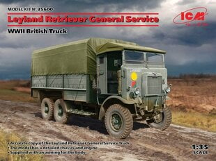 Konstruktorius ICM - Leyland Retriever General Service WWII British Truck, 1/35, 35600 kaina ir informacija | Konstruktoriai ir kaladėlės | pigu.lt