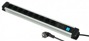 Удлинитель Electraline 62562, 9 розеток, 3 USB, 2 м цена и информация | Удлинители | pigu.lt