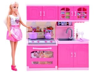 Lėlė su virtuve ir aksesuarais kaina ir informacija | Žaislai mergaitėms | pigu.lt