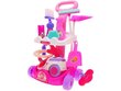 Vaikiškas namų ruošos vežimėlis su dulkių siurbliu ir priedais kaina ir informacija | Žaislai mergaitėms | pigu.lt