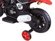 Vaikiškas elektromobilis motociklas su papildomais ratukais - juodas kaina ir informacija | Elektromobiliai vaikams | pigu.lt