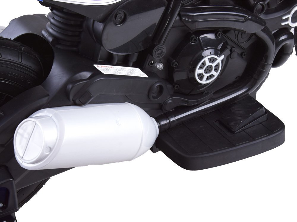 Vaikiškas elektromobilis motociklas su papildomais ratukais - juodas kaina ir informacija | Elektromobiliai vaikams | pigu.lt