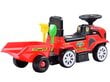 Vaikiškas paspiriamas Traktorius su priekaba, raudonas kaina ir informacija | Žaislai kūdikiams | pigu.lt