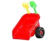 Vaikiškas paspiriamas Traktorius su priekaba, raudonas kaina ir informacija | Žaislai kūdikiams | pigu.lt