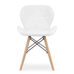 4-ių valgomojo kėdžių komplektas Lago, baltas/rudas kaina ir informacija | Virtuvės ir valgomojo kėdės | pigu.lt