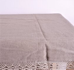 Lino staltiesė su nėriniu, 142x200 cm цена и информация | Скатерти, салфетки | pigu.lt
