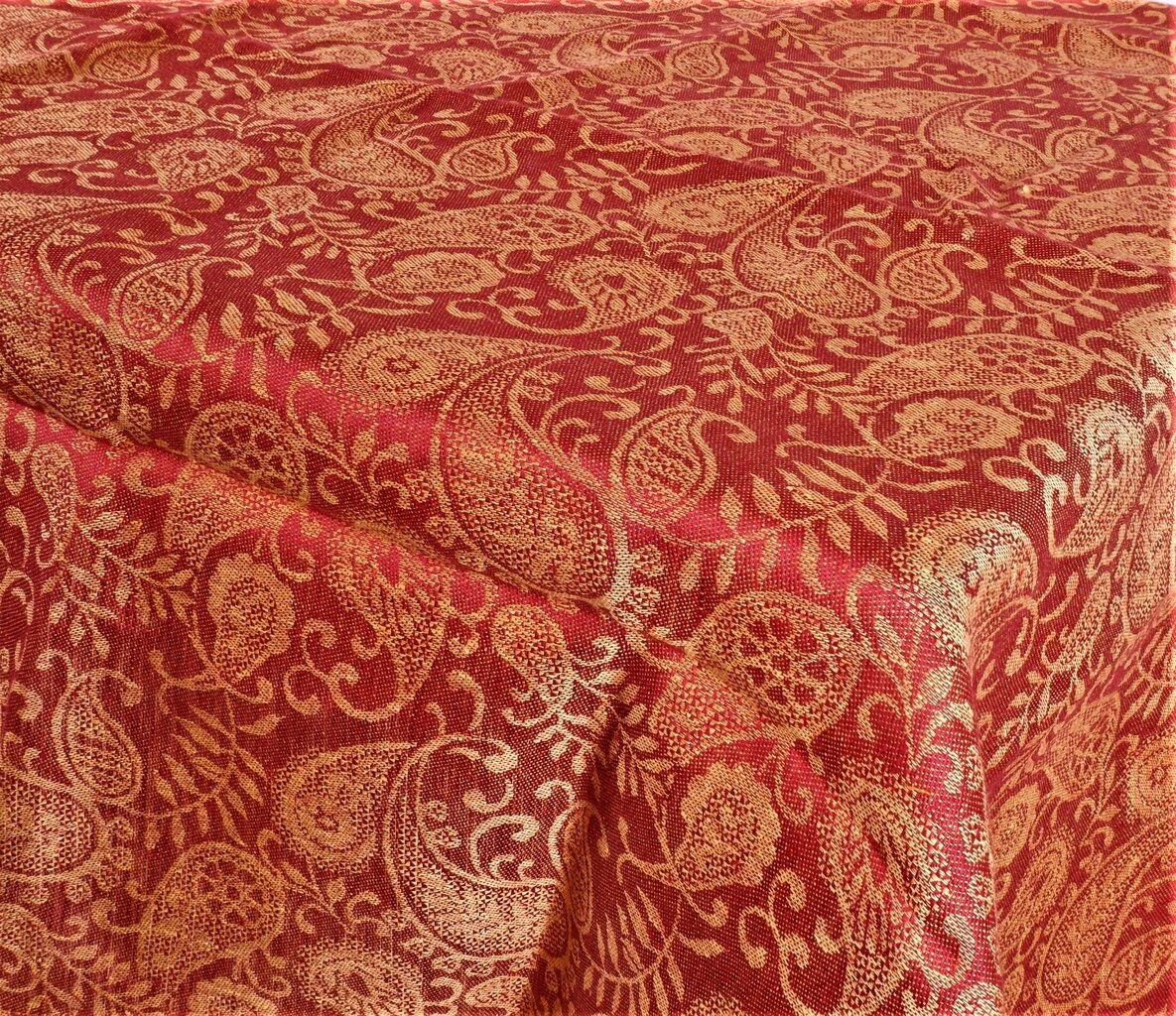 Lininė raudona staltiesė, 140x100 cm kaina ir informacija | Staltiesės, servetėlės | pigu.lt