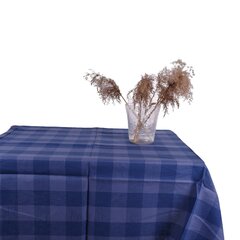 Mėlyna lininė staltiesė, 148x320 cm. цена и информация | Скатерти, салфетки | pigu.lt