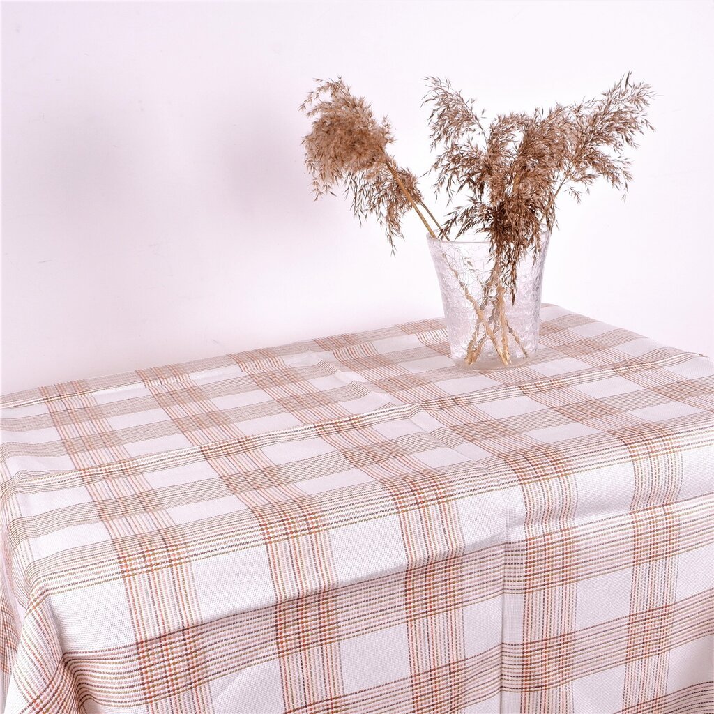 Kiauraraščiu austa lininė staltiesė, 142x200 cm. kaina ir informacija | Staltiesės, servetėlės | pigu.lt