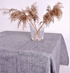 Baltai juoda lininė staltiesė, 142x142 cm. kaina ir informacija | Staltiesės, servetėlės | pigu.lt