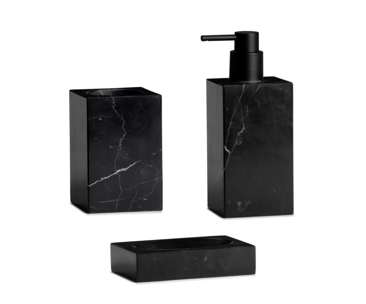 Muilo dozatorius Black marble kaina ir informacija | Vonios kambario aksesuarai | pigu.lt