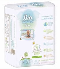 Подгузники Sleepy Bio natural Midi-28 (размер 3) цена и информация | Подгузники | pigu.lt