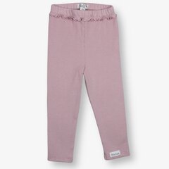 Легинсы с воланчиком, розовые цена и информация | Детские брюки 62 см, черные | pigu.lt