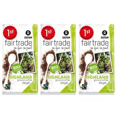 Oxfam Fair Trade ekologiška aukštikalnių malta kava 250 g x 3 vnt. kaina ir informacija | Kava, kakava | pigu.lt