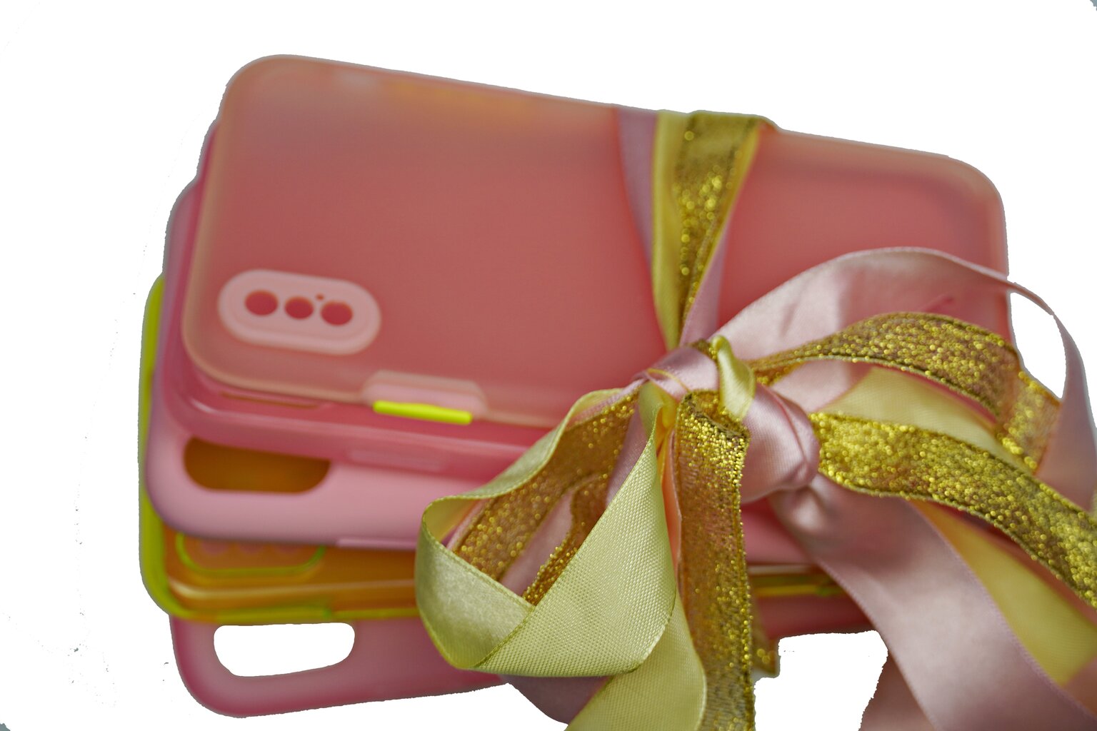 Dėklas "Gift Set SoundBerry 5" skirtas Apple iPhone X/Xs selection of pink and neon lime kaina ir informacija | Telefono dėklai | pigu.lt