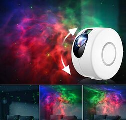 3D LED žvaigždžių projektorius Galaktika su lazeriu ir bluetooth garsiakalbio funkcija kaina ir informacija | Dekoracijos šventėms | pigu.lt