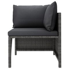 Modulinė kampinė sofa su pagalvėlėmis, pilka kaina ir informacija | Lauko kėdės, foteliai, pufai | pigu.lt