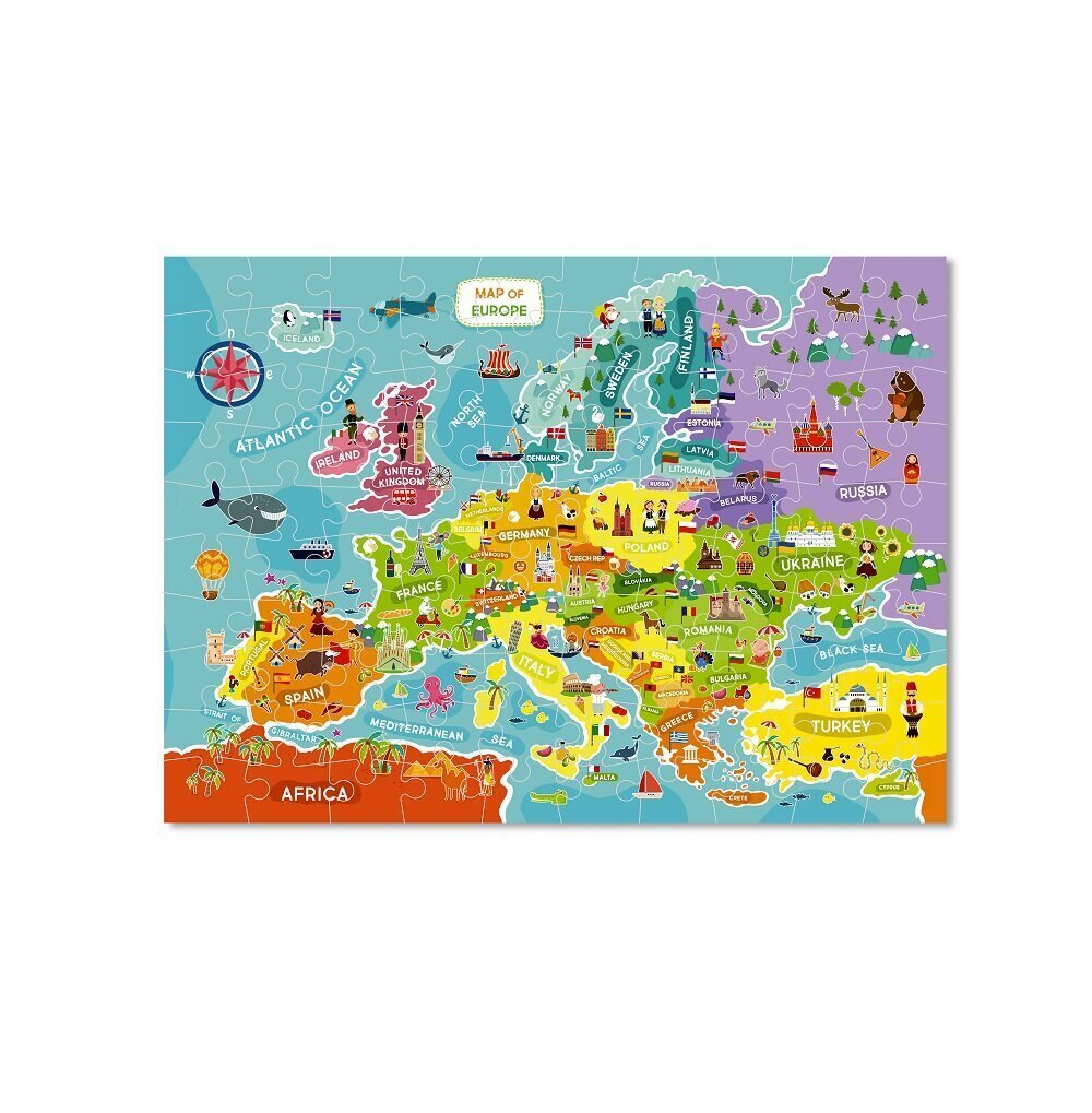 Dėlionė Dodo Europos žemėlapis, 100 d., 300124 kaina ir informacija | Dėlionės (puzzle) | pigu.lt