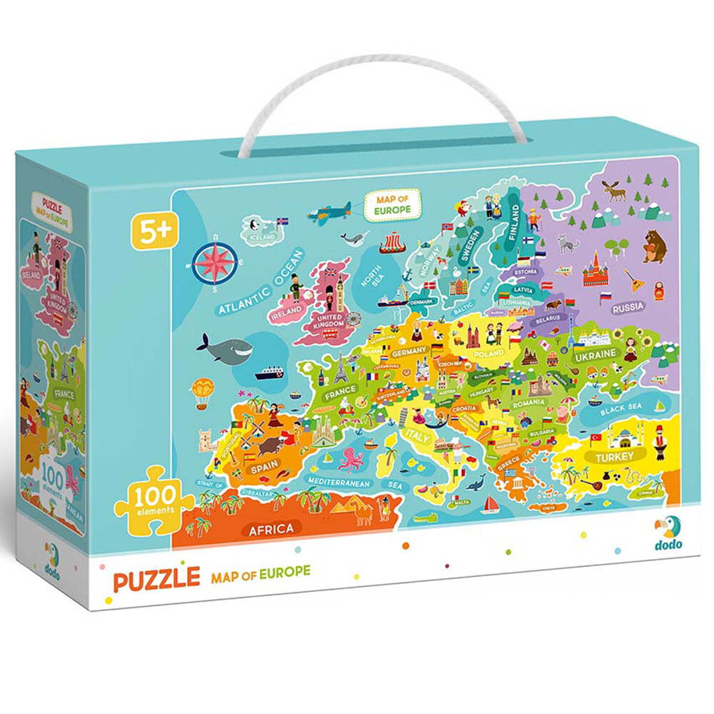 Dėlionė Dodo Europos žemėlapis, 100 d., 300124 kaina ir informacija | Dėlionės (puzzle) | pigu.lt