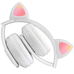 Детские беспроводные стереонаушники CAT EAR (Кошачьи ушки) B39 White цена и информация | Наушники | pigu.lt