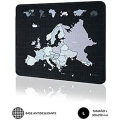 Pelės kilimėlis Subblim MP-01PUW10 Europe L / 300 x 250 x 3 mm kaina ir informacija | Pelės | pigu.lt