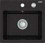 Granitinė virtuvinė plautuvė Mexen Milo su maišytuvu ir sifonu, Metallic black/silver+Chrome цена и информация | Virtuvinės plautuvės | pigu.lt
