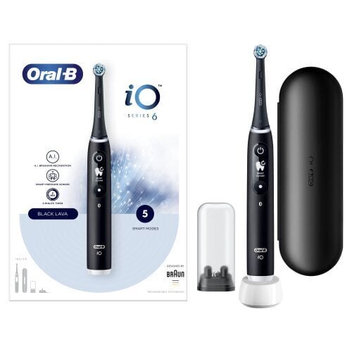 Oral-B iO6 Series Black Onyx цена и информация | Elektriniai dantų šepetėliai | pigu.lt