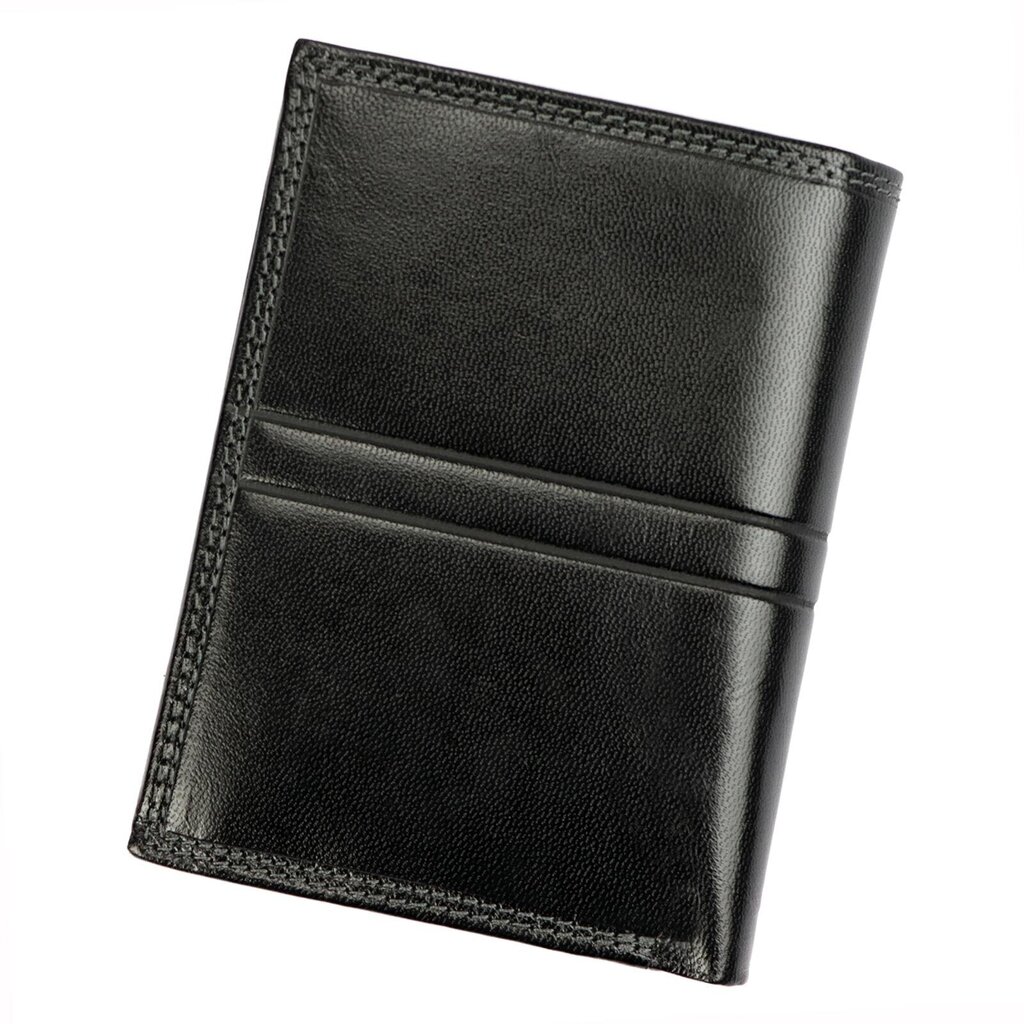 Vyriška natūralios odos piniginė Valentini, juoda kaina ir informacija | Vyriškos piniginės, kortelių dėklai | pigu.lt