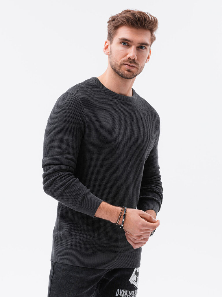 Vyriškas megztinis Ombre E185, pilkas kaina ir informacija | Megztiniai vyrams | pigu.lt