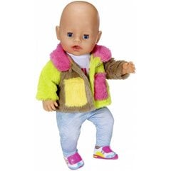 Baby Born drabužių komplektas su spalvingu paltuku lėlei, 43 cm цена и информация | Игрушки для девочек | pigu.lt