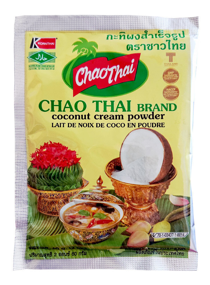 Kokosų grietinėlės milteliai, ChaoThai, 60 g цена и информация | Pieno produktai | pigu.lt