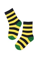 Детские хлопковые носки с полосатым узором черно-желтого цвета JOEL цена и информация | Носки, колготки для девочек | pigu.lt