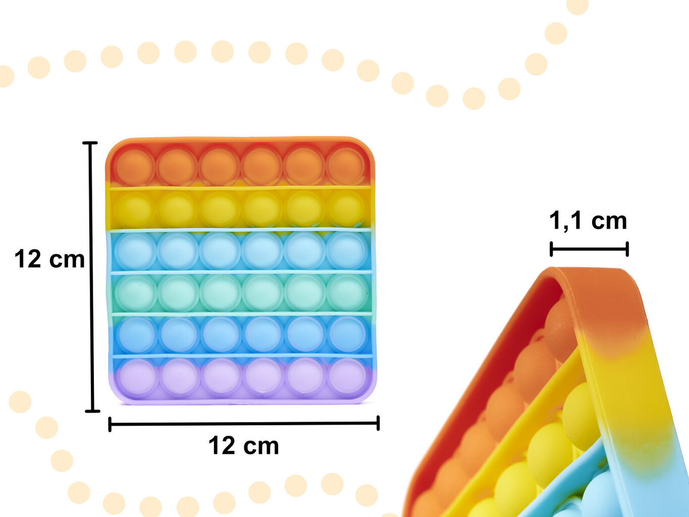 Антистрессовая силиконовая игрушка Pop-it, 1 шт цена | pigu.lt
