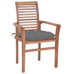 Valgomojo kėdės su pagalvėlėmis, 6 vnt., rudos kaina ir informacija | Lauko kėdės, foteliai, pufai | pigu.lt