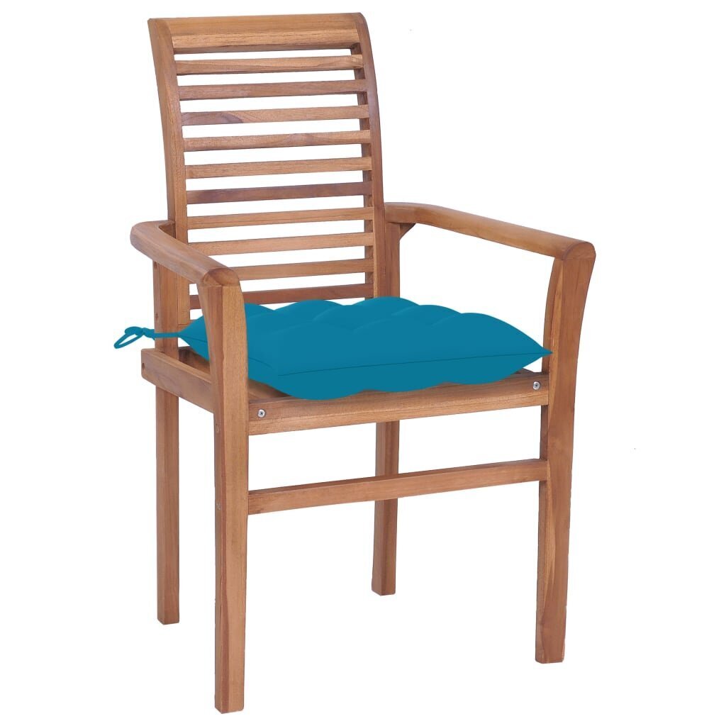 Valgomojo kėdės su pagalvėlėmis, 8 vnt., rudos kaina ir informacija | Lauko kėdės, foteliai, pufai | pigu.lt