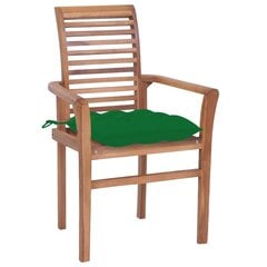 Valgomojo kėdės su pagalvėlėmis, 8 vnt., rudos kaina ir informacija | Lauko kėdės, foteliai, pufai | pigu.lt